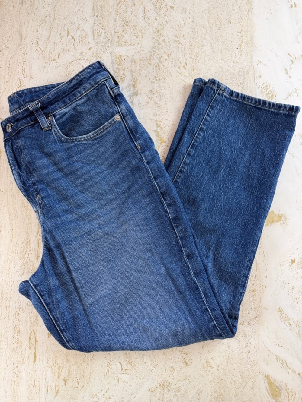 & Denim Vintage Mom Jeans Ultra High Waist Ankle Length Size 10
